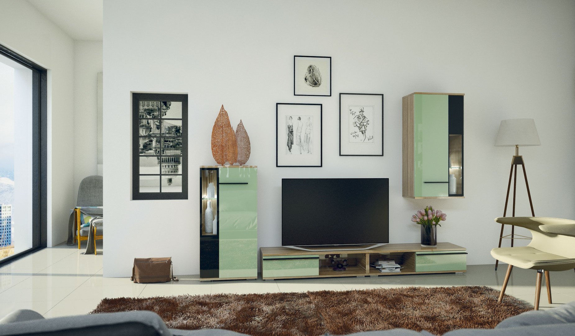 Мебель для Гостиная Бланш30 - Rioka MEBEL